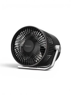 Fancii Black Desk rechargeable Fan - Compact Portable Air Circulator NWT